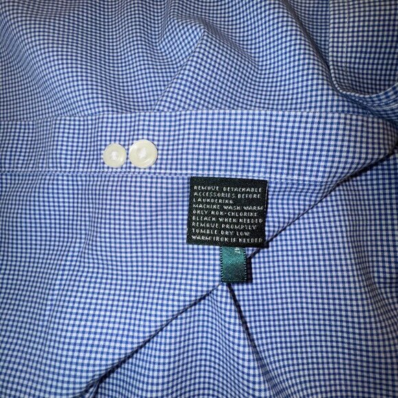 Lauren Ralph Lauren Men’s Button Down Shirt Slim Fit No Iron Blue 15 1/2 32-33 - Picture 8 of 8